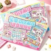 DIY stress-relieving keyboard, Press and Play Cartoon Quiet sticker book, children's handmade creative toys, supermarket supply batch details Picture